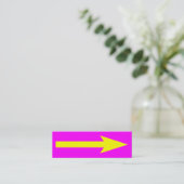 Het hele punt - magenta, geel en grijs mini visitekaartje (Staand voorkant)