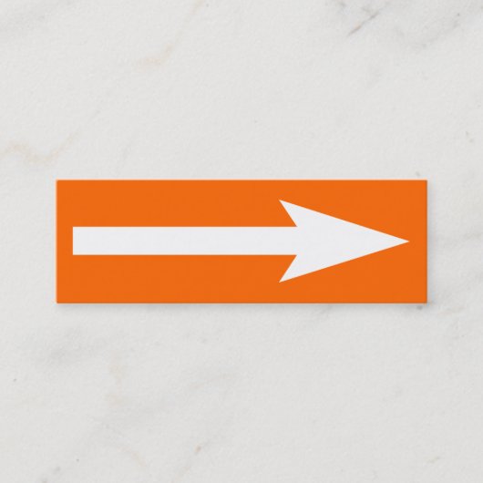 Het hele punt - Oranje, wit en grijs Mini Visitekaartje (Voorkant)