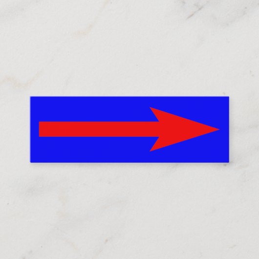 Het hele punt - rood en blauw mini visitekaartje (Voorkant)