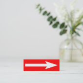 Het hele punt - rood en wit mini visitekaartje (Staand voorkant)