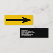 Het hele punt - zwart en ambergeel mini visitekaartje (Voorkant / Achterkant)