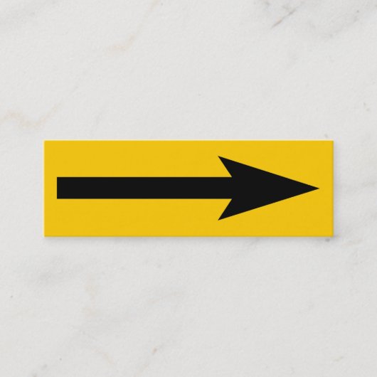 Het hele punt - zwart en ambergeel mini visitekaartje (Voorkant)