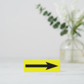 Het hele punt - zwart en geel mini visitekaartje (Staand voorkant)