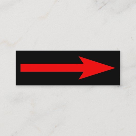 Het hele punt - zwart en rood mini visitekaartje (Voorkant)