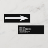 Het hele punt - zwart en wit mini visitekaartje (Voorkant / Achterkant)