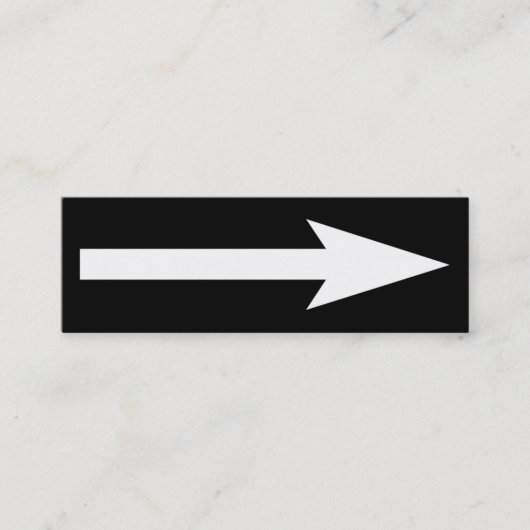 Het hele punt - zwart en wit mini visitekaartje (Voorkant)