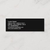 Het hele punt - zwart en wit mini visitekaartje (Achterkant)