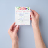Het hele spel raadt de prijs-Baby shower-game-kaar Flyer (Hand)