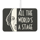 Het hele wereldtoneel is een podium Shakespeare Th Luchtverfrisser (Voorkant)