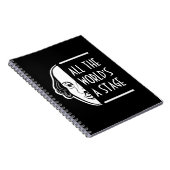 Het hele wereldtoneel is een podium Shakespeare Th Notitieboek (Rechterzijde)