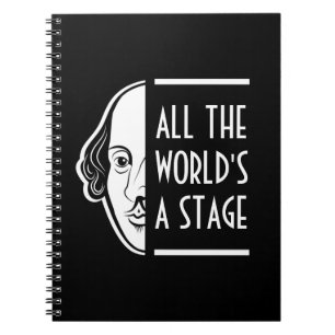 Het hele wereldtoneel is een podium Shakespeare Th Notitieboek