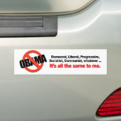 HET HELEMAAL HETZELFDE VOOR MIJ BUMPERSTICKER (Op auto)