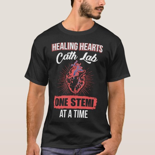 Het helen hoort Cath Lab één Stemi tegelijkertijd T-shirt (Voorkant)