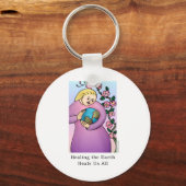 Het helen van de Aarde ons allen Sleutelhanger (Voorkant)