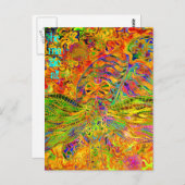 Het helen van de kunstdragonfly en schildpad is ma briefkaart (Voorkant / Achterkant)