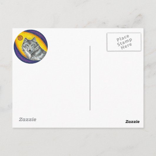Het Helen van de medicijnman Wolf Briefkaart (Achterkant)