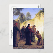 Het helen van het blinde Man door het Briefkaart C (Voorkant / Achterkant)