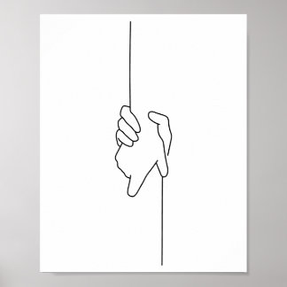 Het helpen elkaar andere Illustratie Poster