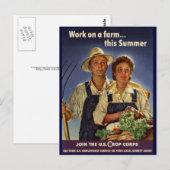 Het helpen op het behoud van het Boerderij tijdens Briefkaart (Voorkant / Achterkant)