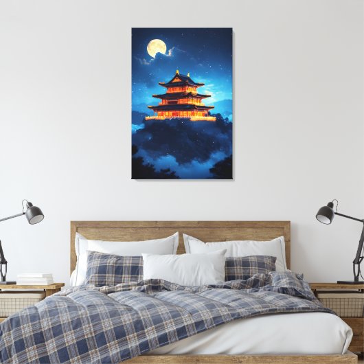 Het Hemelpaleis om Middernacht Canvas Afdruk (Insitu (Slaapkamer))