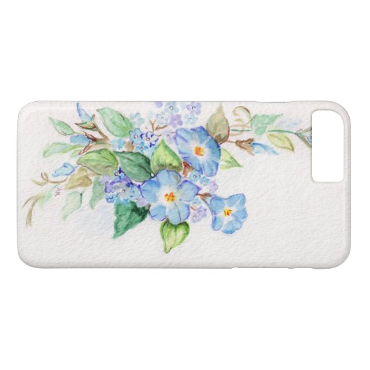 Het hemelse Blauwen ontwerp op een iPhone Case (Achterkant (Horizontaal))