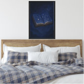 Het hemelse boek der sterren canvas afdruk (Insitu (Slaapkamer))
