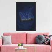 Het hemelse boek der sterren canvas afdruk (Insitu (Woonkamer))