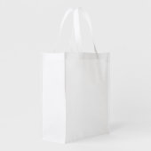 Het herbruikbare tas vouwt zich binnen de eigen ma boodschappentas (Achterkant)