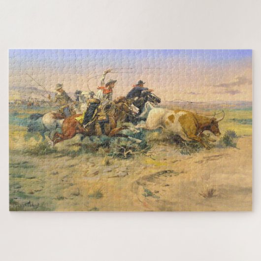 Het Herd Quitter C M Russell 1897 Legpuzzel (Horizontaal)