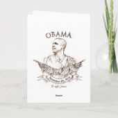 Het HerdenkingsWenskaart van Obama Kaart (Achterkant)