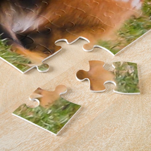 Het herder van Deer in de gras Legpuzzel (Zijkant)