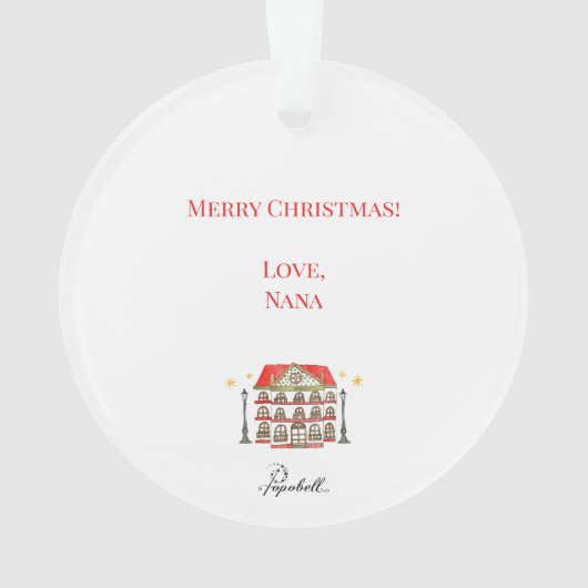 Het herenhuis -  acryl Ornament (achterkant)