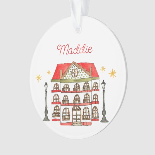 Het herenhuis -  acryl Ornament (voorkant)