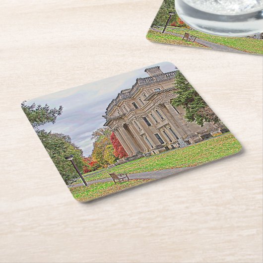 Het Herenhuis van Vanderbuilt Kartonnen Onderzetters (Schuin)