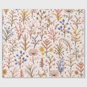 Het herfst Floral naadloos patroon. Doodle Planten Cadeaupapier (Vlak)