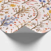Het herfst Floral naadloos patroon. Doodle Planten Cadeaupapier (Hoek)