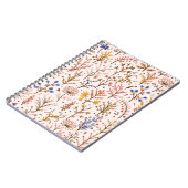 Het herfst Floral naadloos patroon. Doodle Planten Notitieboek (Linkerzijde)