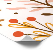 Het herfst Floral naadloos patroon. Doodle Planten Poster (Hoek)