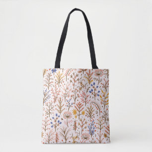 Het herfst Floral naadloos patroon. Doodle Planten Tote Bag