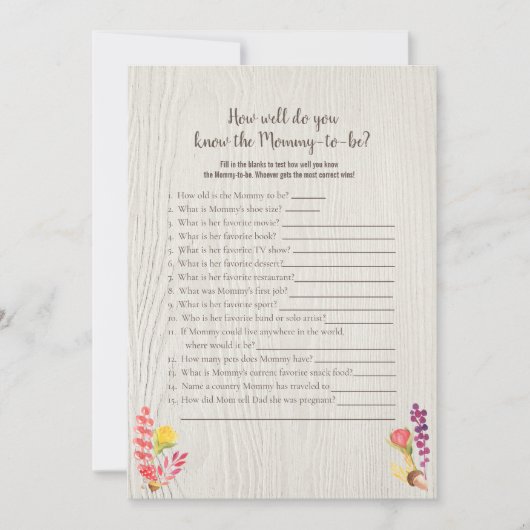 Het herfst Forest Animal kent mammie Best Shower G Kaart (Voorkant)