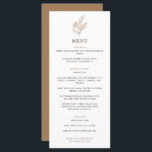 Het herfst herfst Sprig bruiloft Menu<br><div class="desc">Dit eenvoudige maar stijlvolle trouwmenu bevat een handgetekende spreuk van herfstbladeren bovenaan,  samen met ruimte voor de namen van het paar en de trouwdatum onderaan. Het is het perfecte menu voor een herfst bruiloft of gebeurtenis.</div>