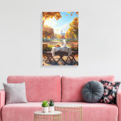Het herfst ontbijt canvas afdruk (Insitu (Woonkamer))