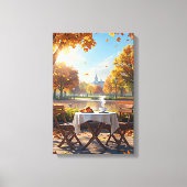 Het herfst ontbijt canvas afdruk (Voorkant)