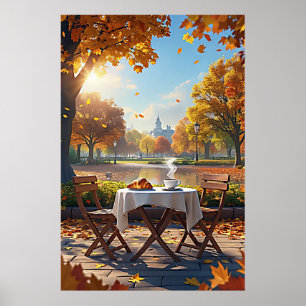 Het herfst ontbijt poster