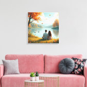Het Herfst paar Canvas Afdruk (Insitu (Woonkamer))