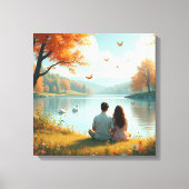 Het Herfst paar Canvas Afdruk (Voorkant)