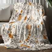 Het herfst Patroon van de Herfst van de Boersen en Fleece Deken