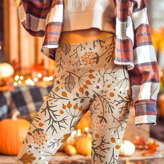 Het herfst Patroon van de Herfst van de Boersen en Leggings