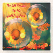 Het Herfst seizoen heeft me over het glazen Onderz Onderzetter (Voorkant)