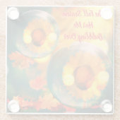 Het Herfst seizoen heeft me over het glazen Onderz Onderzetter (Achterkant)